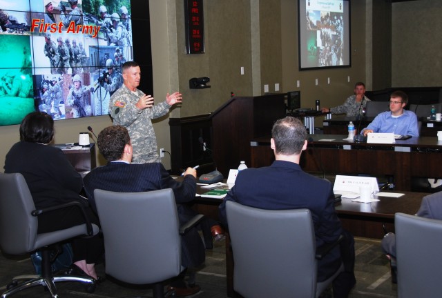 Congressional Staff Delegation visits First Army Headquarters