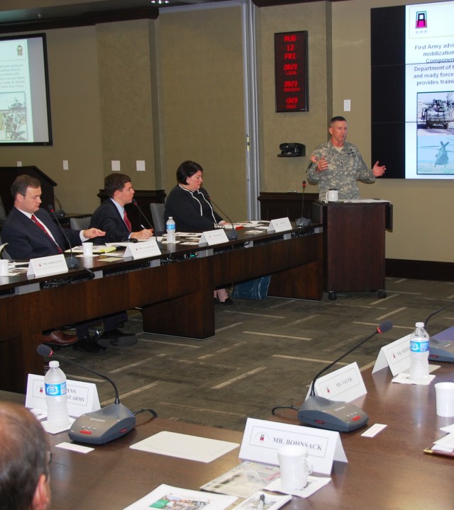 Congressional Staff Delegation Visits First Army Headquarters