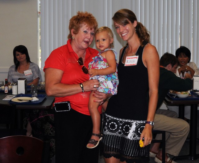 Gwen meets family members at Friday luncheon