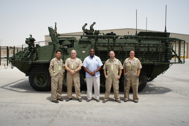 300th Stryker repaired at Camp As Sayliyah, Qatar.