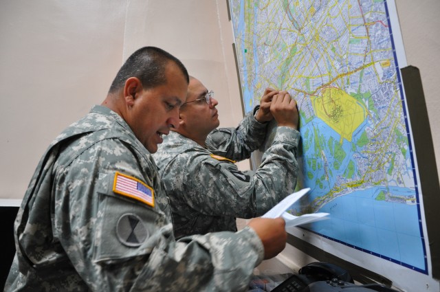 New York Guard troops support Hurricane Irene emergency operations