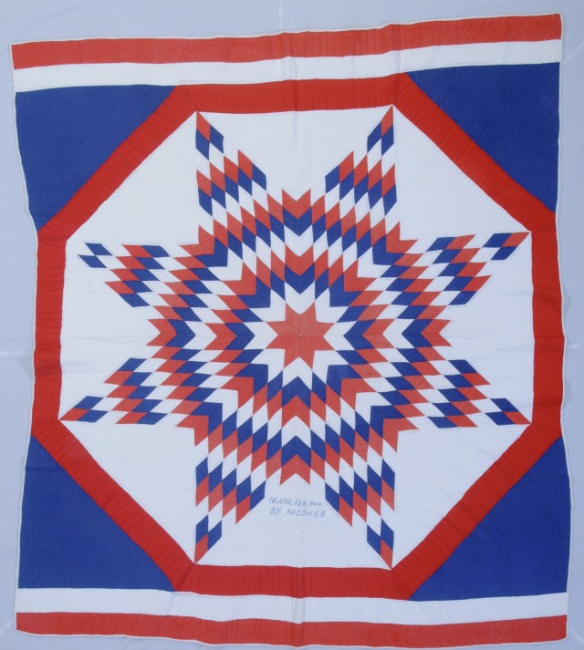 Hand Quilted And Hand Embroidered Star Of Hope Quilt