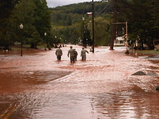 New York Army National Guard Engineers save residents from rising floodwaters.