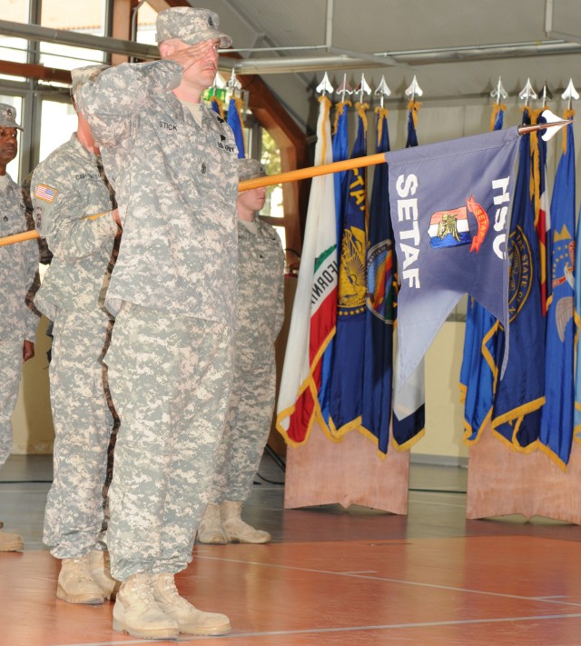 U.S. Army Africa Headquarters Support Company change of command