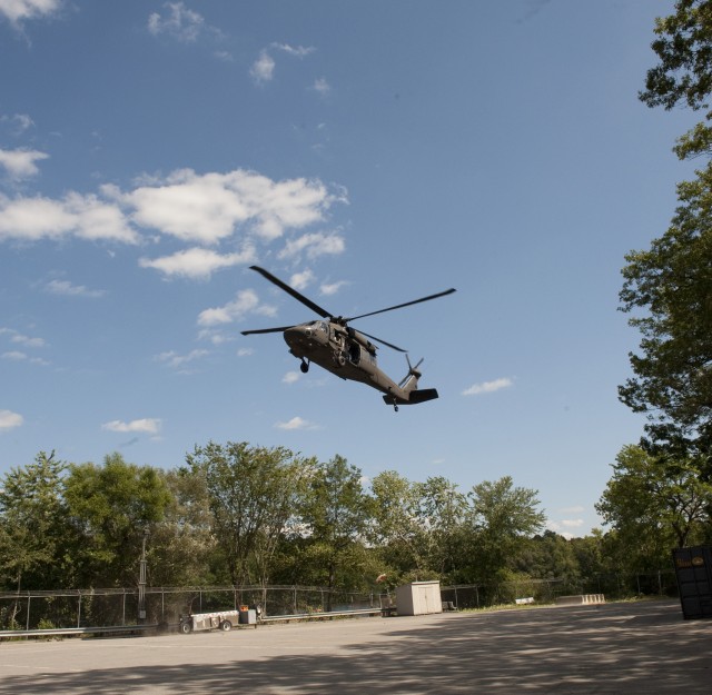 NSRDEC employees take helicopter trip to Fort Devens base camp