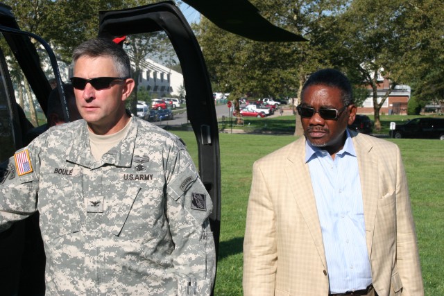 Col. John Boule and U.S. Congressman Meeks