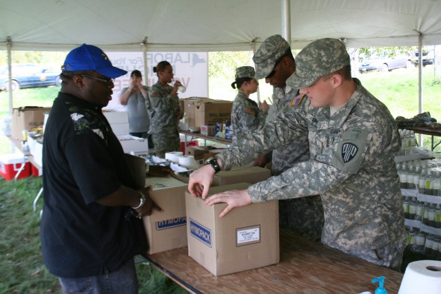 Soldiers Implement New York Governor Andrew Cuomo's Labor for Your Neighbor Initiative