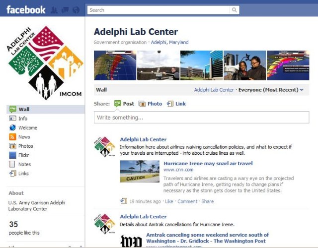 Adelphi Facebook page