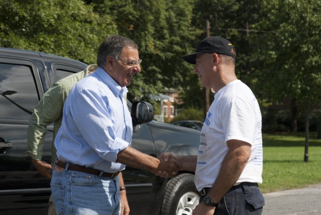 SecDef, volunteers build Fort Meade playground to remember 9/11