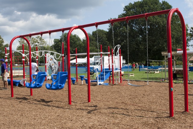 SecDef, volunteers build Fort Meade playground to remember 9/11
