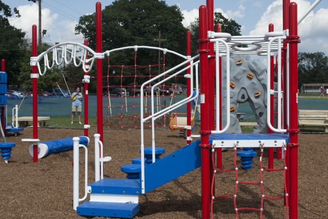 SecDef, volunteers build Fort Meade playground to remember 9/11