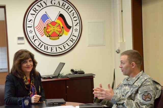 Marilee Fitzgerald visits Schweinfurt High School