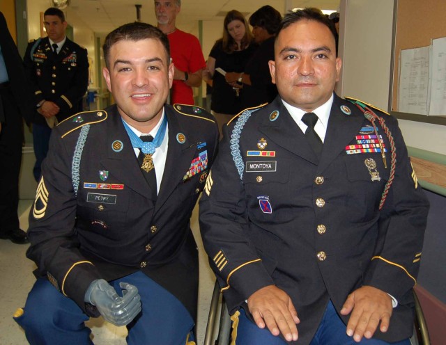 Sgt. 1st Class Leroy Petry visits VA Medical Center
