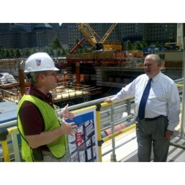 Under Secretary of the Army, HON Dr. Joseph W. Westphal, visits World Trade Center construction site