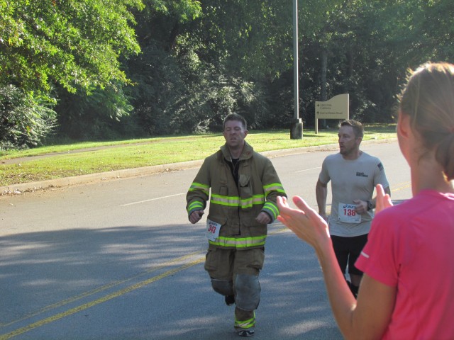 Redstone Firefighter Finishes Race In Full Gear In Honor Of The 343 Firefighters Who Died Sept. 11, 2011