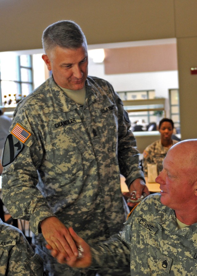 SMA Chandler visits Fort Bragg, speaks to troops
