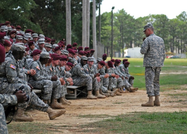 SMA Chandler visits Fort Bragg, speaks to troops