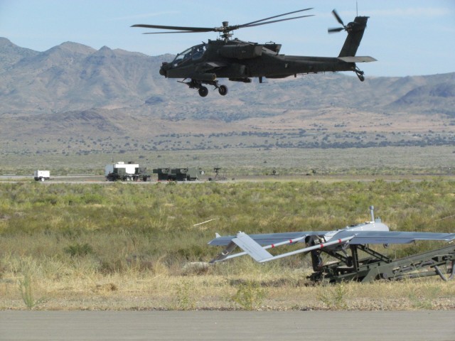 An Apache Helicopter Takes Off At Dugway's Michael Army Airfield