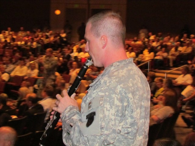 Spc. Walter Russ Plays The Clarinet