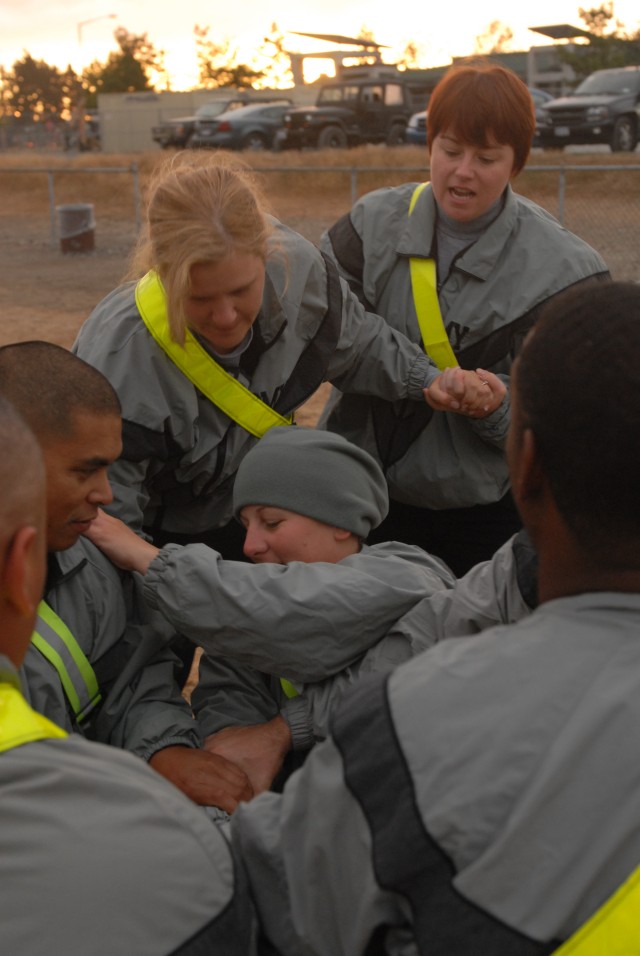 Junior leaders participate in team-building activities