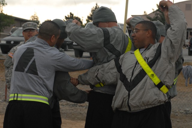 Junior leaders participate in team-building activities