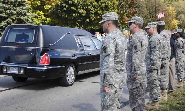 ASC Soldiers salute fallen comrade