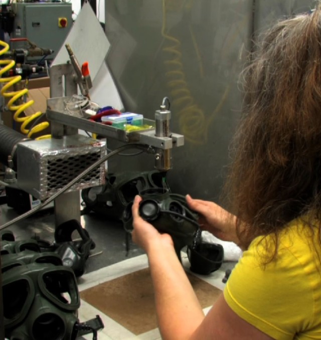 M40 mask production at Pine Bluff Arsenal