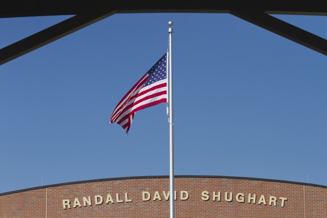 Flag flies at Shughart Schools
