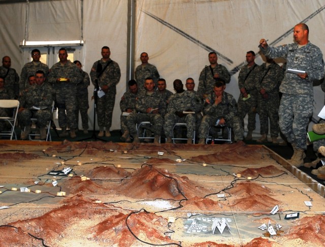 Soldiers Create Massive Sandtable to Train Leaders at National Training Center
