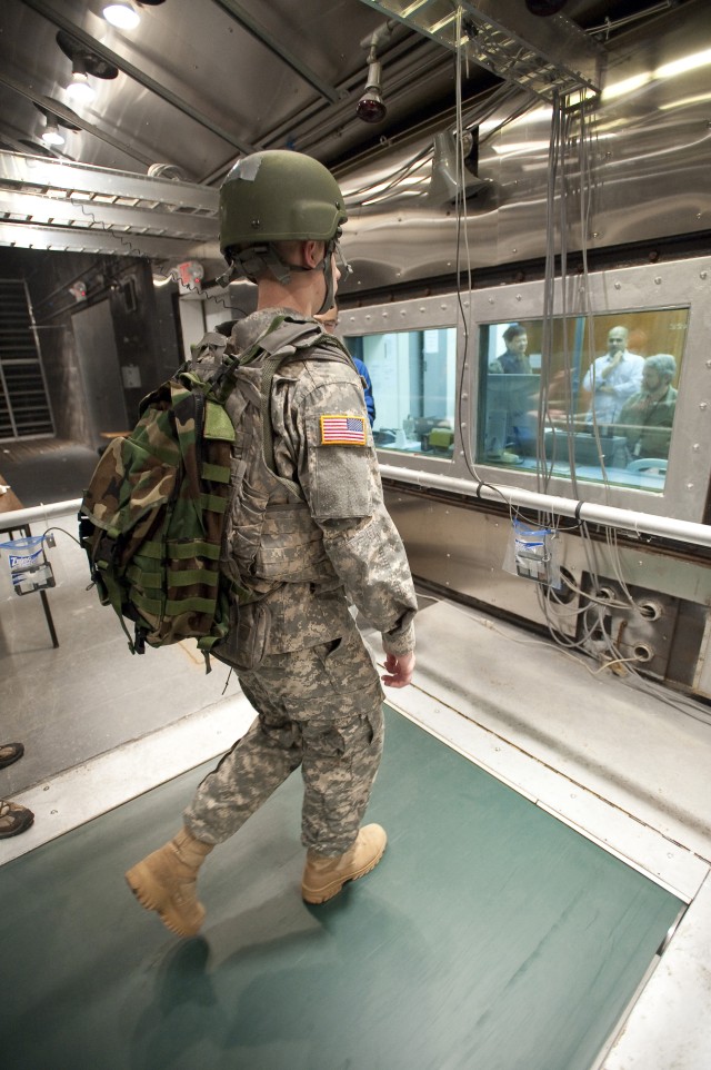Testing in progress - Soldiers help researchers develop, refine gear for warriors