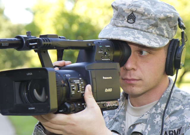 Staff Sgt. Jared Morgan behind the camera