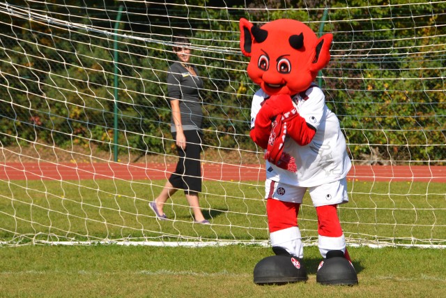 Betzi, the friendly devil mascot from FuYball-Club Kaiserslautern 