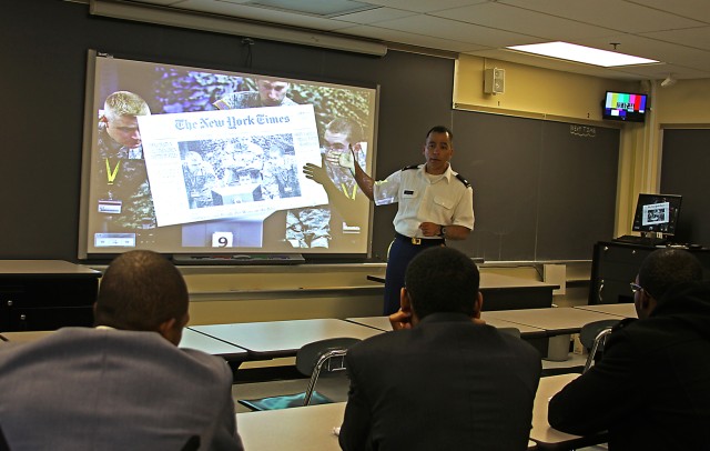 Talking security at West Point