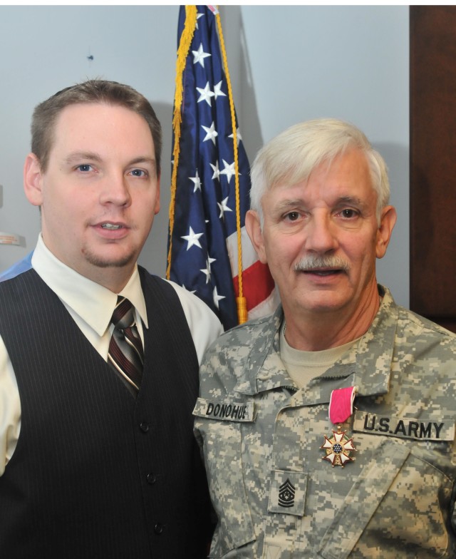 Command Sgt. Maj. Donohue and Son