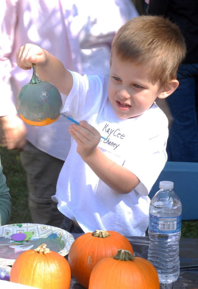 KayCee Chaney Paints A Pumpkin