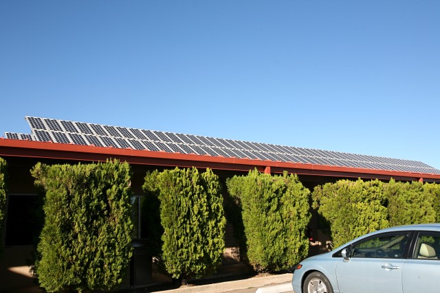 Solar panels used at Fort Huachuca, Ariz.