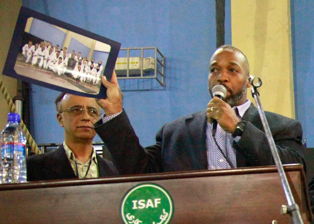 Afghan youth Taekwondo team shows ISAF Kickin' good time