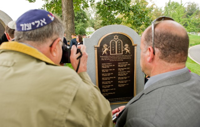 Taking Photos of New Jewish Chaplain Memorial