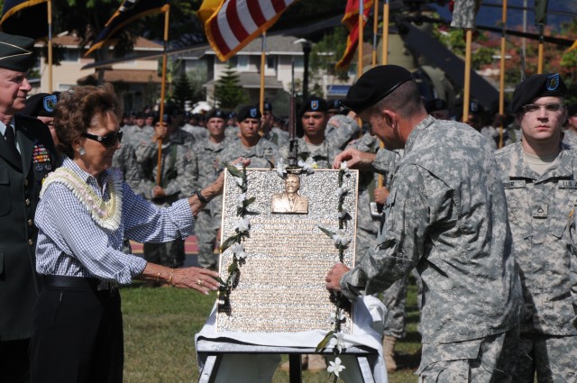 Placing the Lei