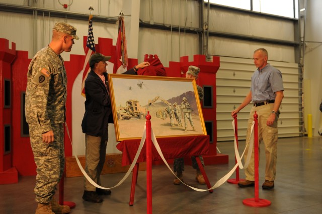 Unveiling the painting