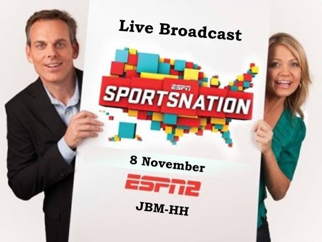 ESPN Broadcasting Live from Fort Myer 8 Nov.