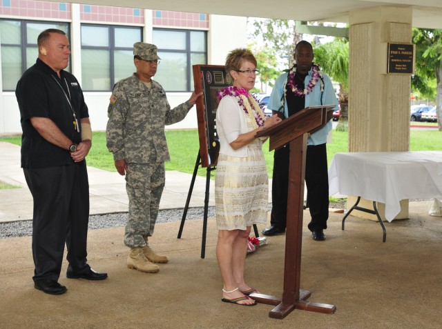 Anita speaks to member of her fallen son's unit