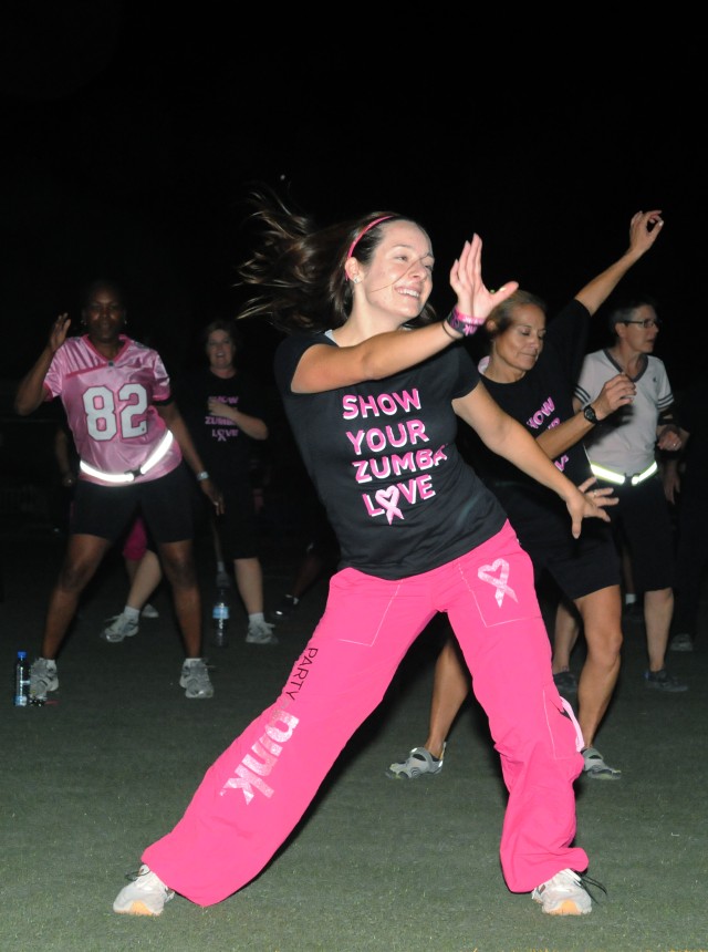 Third Army hosts Zumba Fitness for Breast Cancer Awareness
