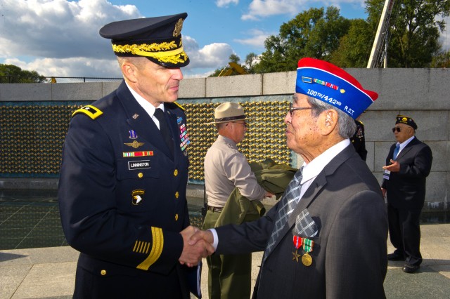 Bronze Star Medal and Congressional Gold Medal presented to Japanese-American Veterans