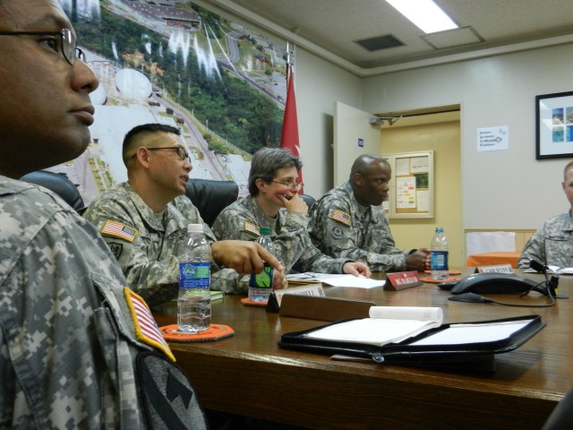 311th Deputy commanding General and 58th Signal Battalion meet in Okinawa