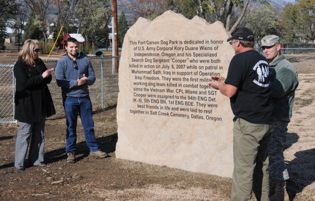 Fort Carson dog park named for fallen Soldier, K-9