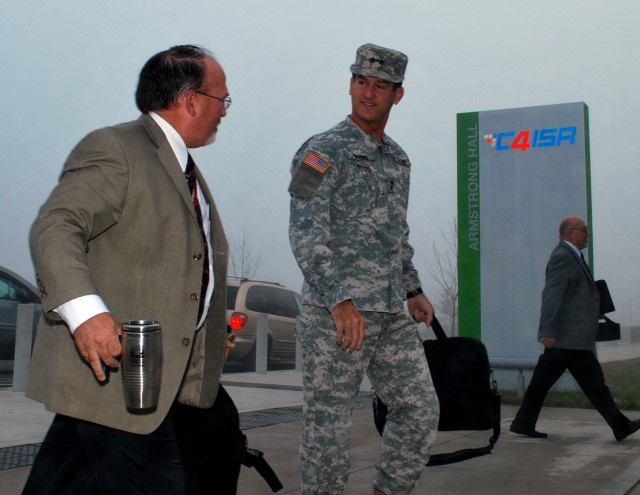 CECOM Commander welcomes CECOM Deputy to the Commander, Gary Martin, Nov. 7