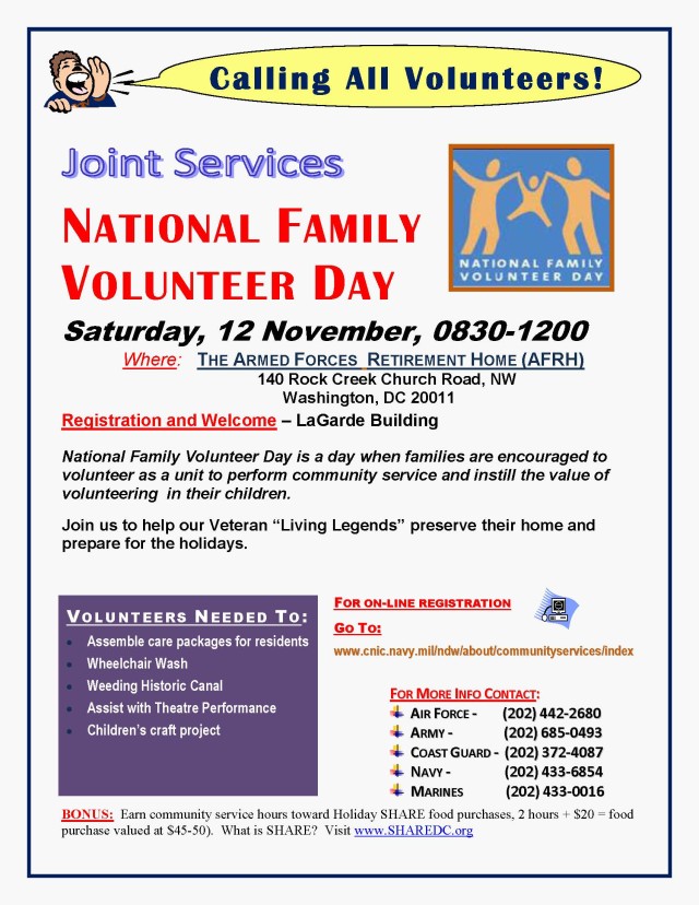 Joint Services National Family Volunteer Day