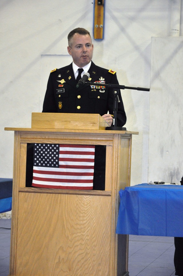 Col. Chris Mohan, Tooele Army Depot commander at local  Veterans' Day ceremony