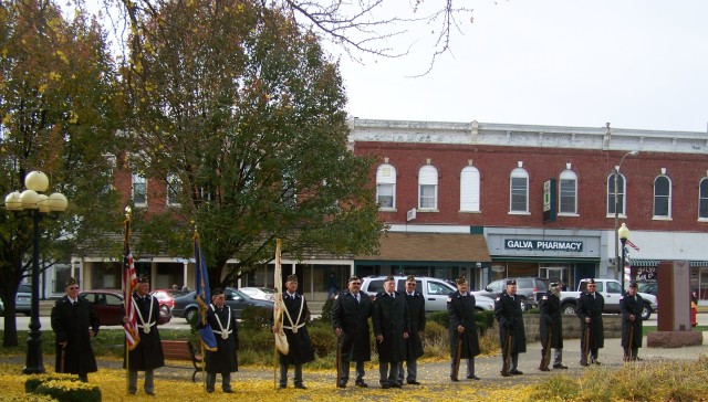 Veterans Day ceremony in Galva, Ill.